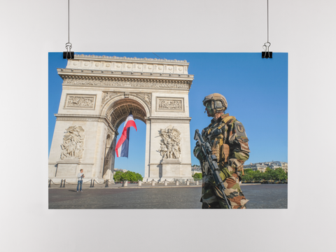 Commando parachutiste lors du défilé du 14 juillet à Paris